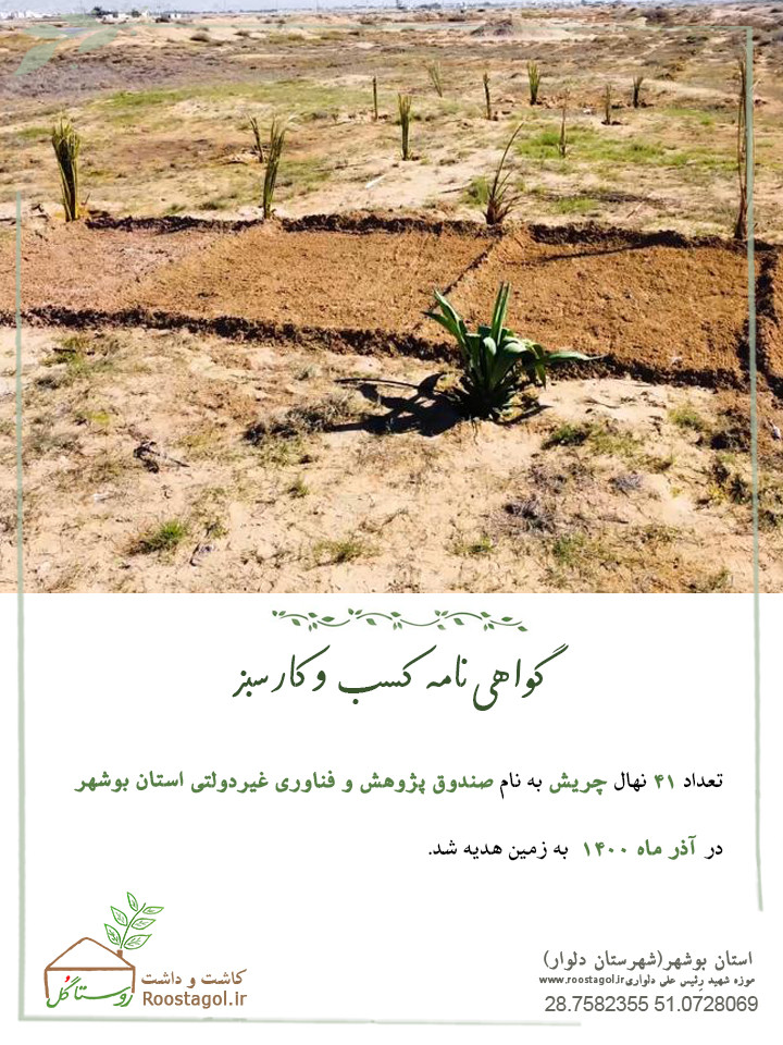 بوستان صندوق پژوهش و فناوری غیردولتی استان بوشهر