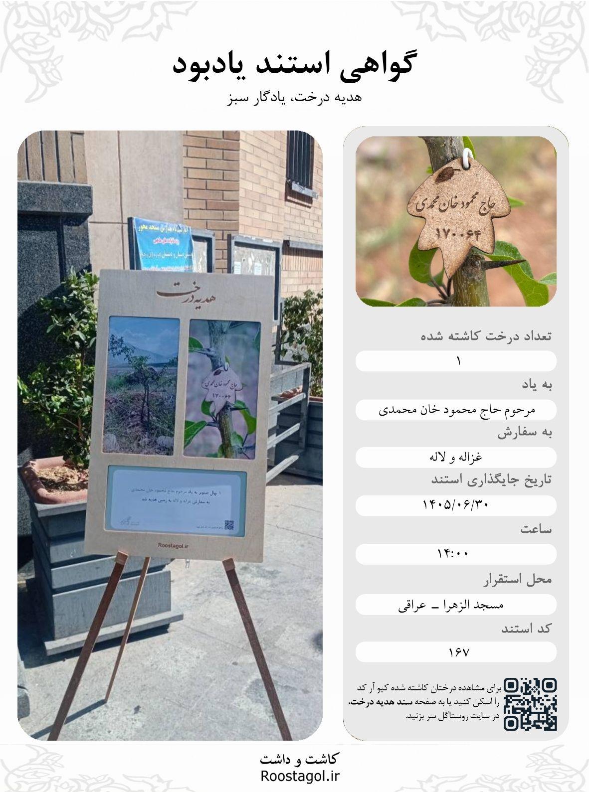مرحوم حاج محمود خان محمدی